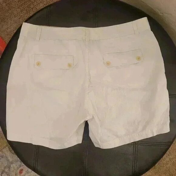 Dockers Women's Ivory 100% Cotton Chino Flat Front Shorts w Pockets - Picture 8 of 9